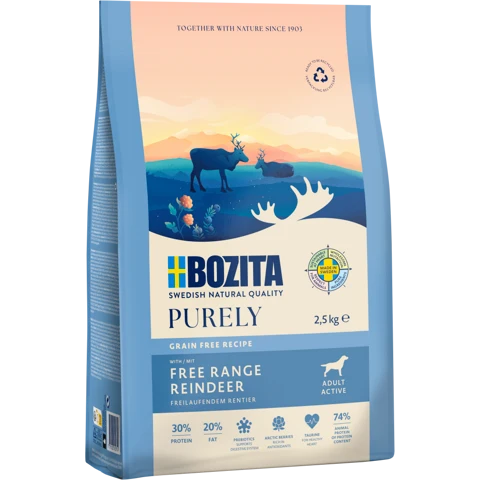 Bozita Dog Purely Adult Active mit Rentier