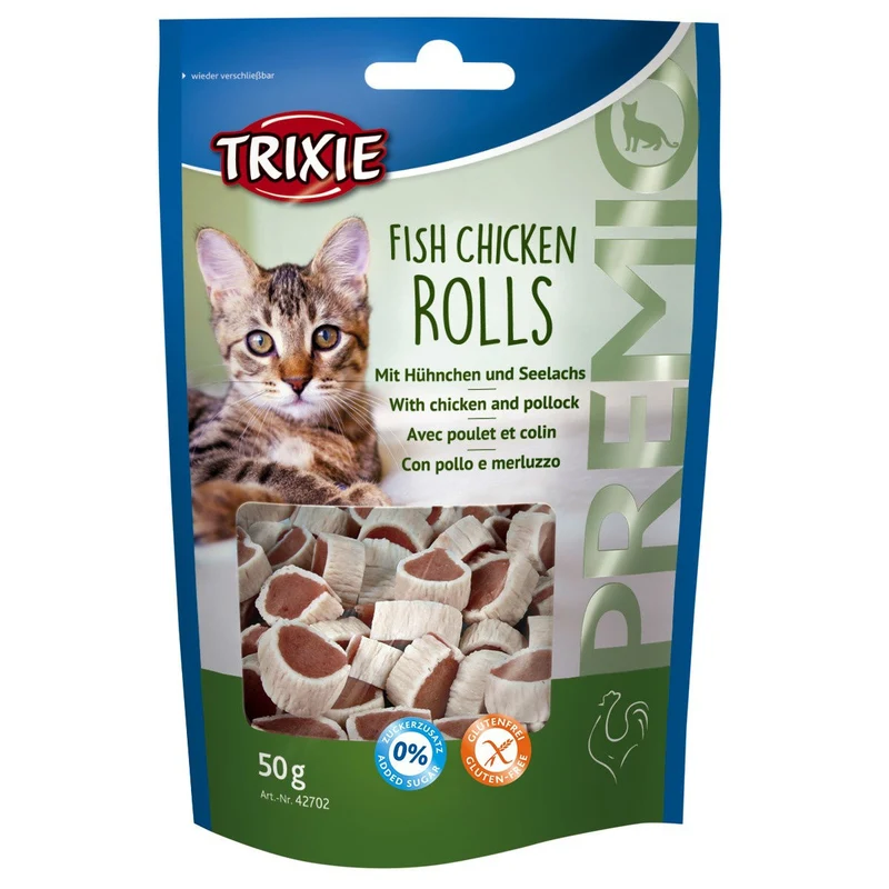 Katzen Leckerli Premio Fish Chicken Rolls