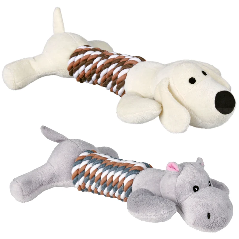 Hund Plüschtier mit Seil