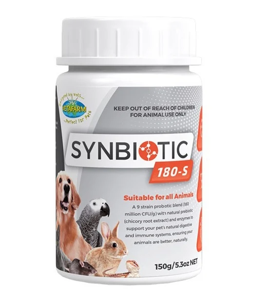 Vetafarm SYNBIOTIC 180-S for Optimum Immune System and Digestive Support for Pets 150g