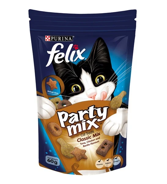 PURINA Felix Party Mix Classic Mix Cat Treats 60G