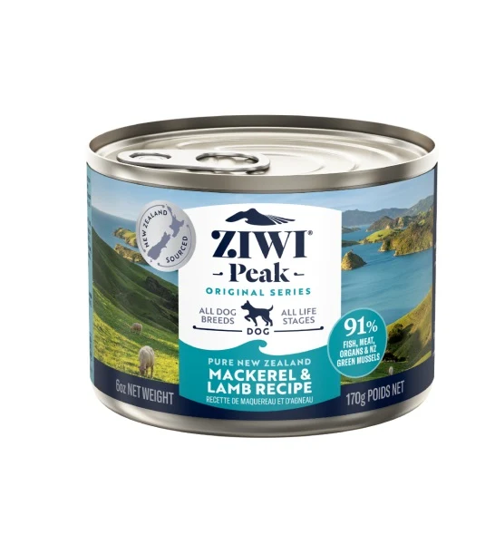 ZIWI Peak Mackerel & Lamb Recipe Wet Dog Food 170G