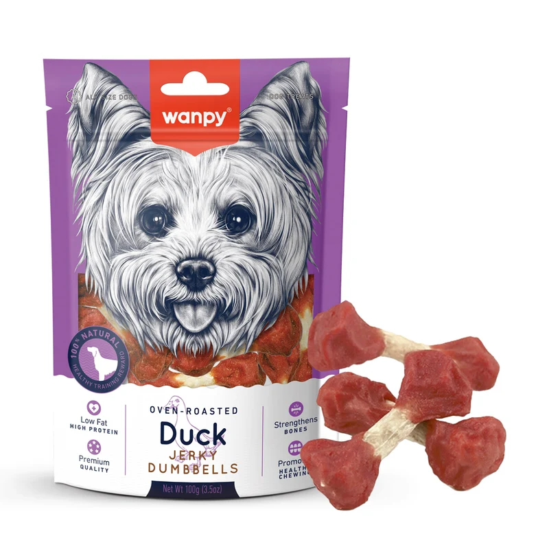 Wanpy Duck Jerky Dumbbells Dog Treats 100G
