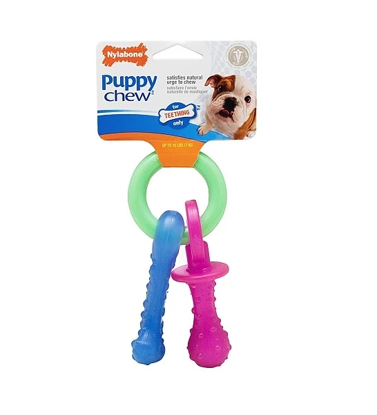 Nylabone Puppy Teething Pacifier Chew Toy for Puppies 15cm