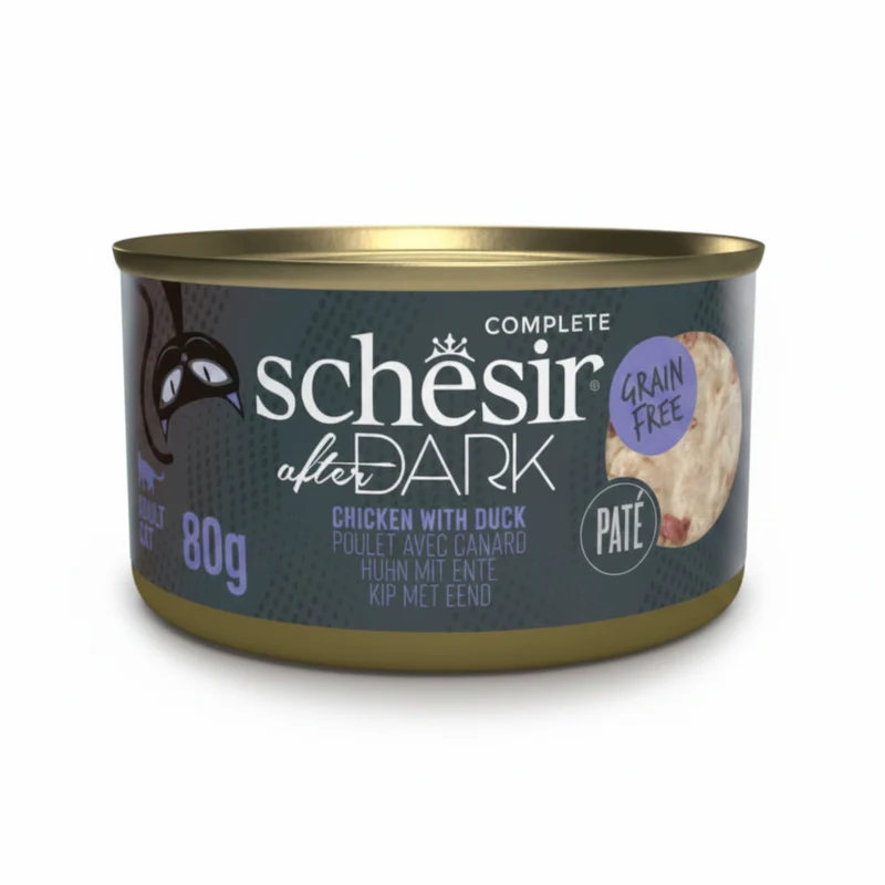 Schesir After Dark Complete Chicken With Duck Wet Cat Food In Pate 80G