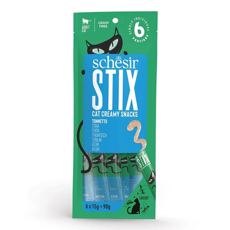 Schesir Stix Creamy Tuna Cat Treats 6x15g