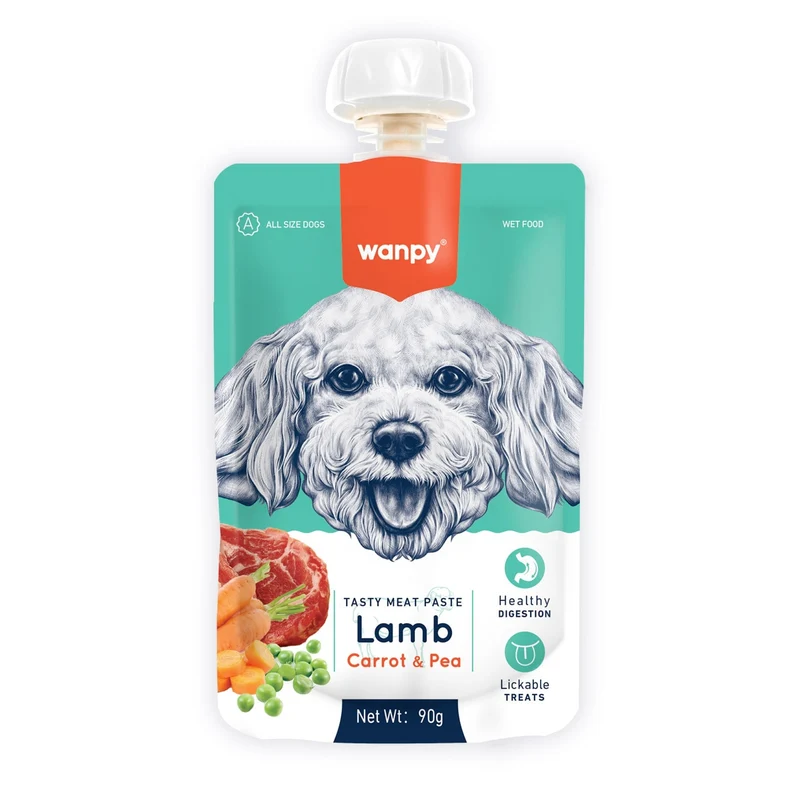 Wanpy Tasty Meat Paste Lamb with Carrot & Pea Dog Treats 90G