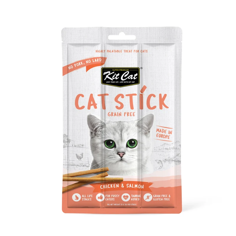 Kit Cat Grain Free Cat Stick Chicken & Salmon 15G