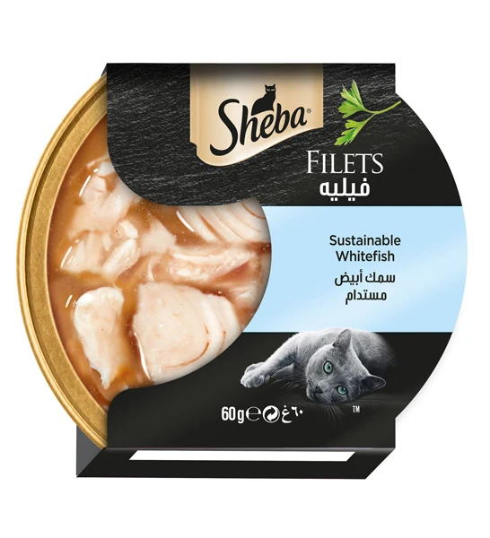 Sheba Filets Whitefish Wet Cat Food 60G