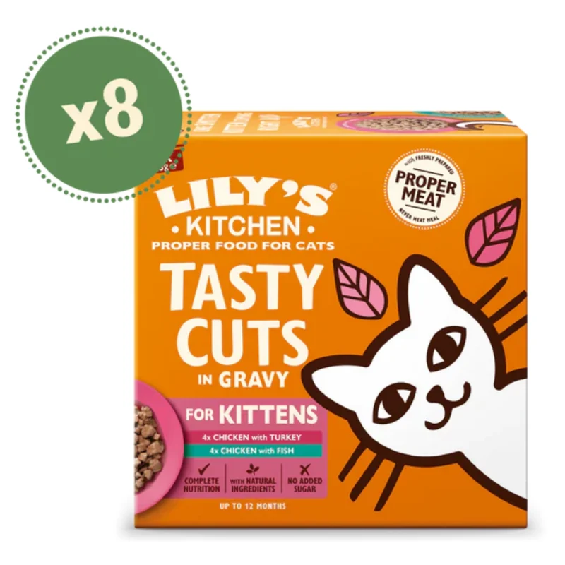 Lily's Kitchen Tasty Cuts in Gravy for Kittens Multipack 8X85G