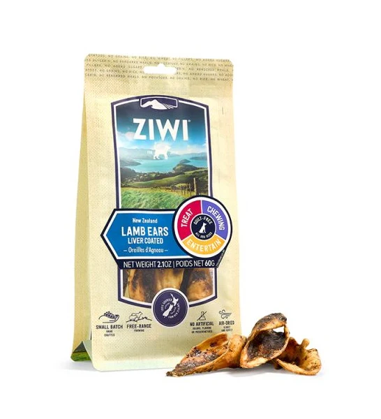 ZIWI Peak Lamb Ears Dog Treats 60G