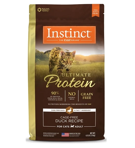 Instinct Ultimate Protein Cage Free Duck Recipe Cat Dry Food 4lbs