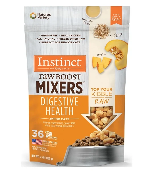 Instinct Raw Boost Mixers Digestive Health Freeze Dried Cat Food Topper 5.5OZ
