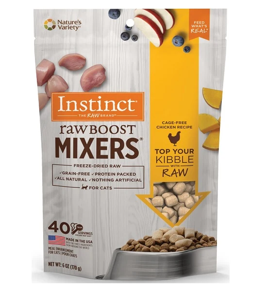 Instinct Raw Boost Mixers Chicken Freeze Dried Cat Food Topper 6OZ