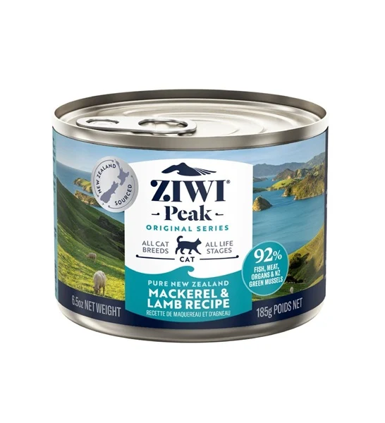 ZIWI Peak Mackerel & Lamb Recipe Wet Cat Food 185G