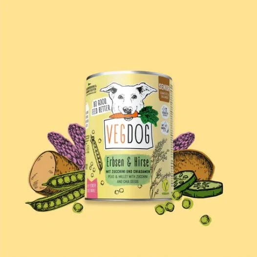 VEGDOG Senior Erbsen & Hirse 400g