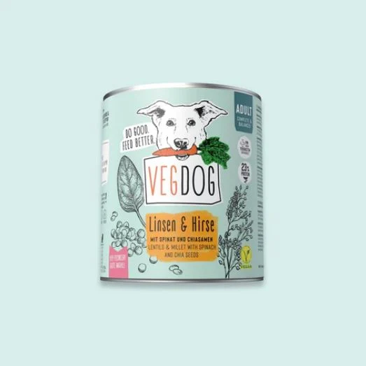 VEGDOG ADULT Linsen und Hirse 800g
