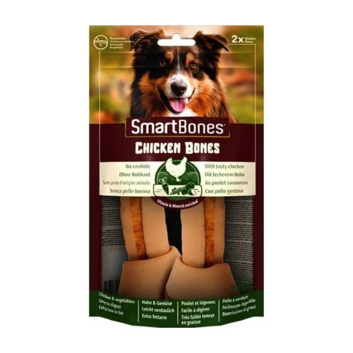 SmartBones Chicken Medium Treats for Dogs 158G 2PCS