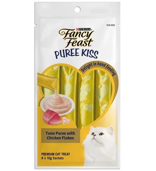 PURINA Fancy Feast Puree Kiss Tuna with Chicken Flakes 40G