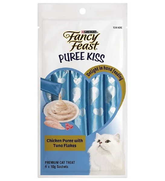 PURINA Fancy Feast Puree Kiss Chicken with Tuna Flakes 40G