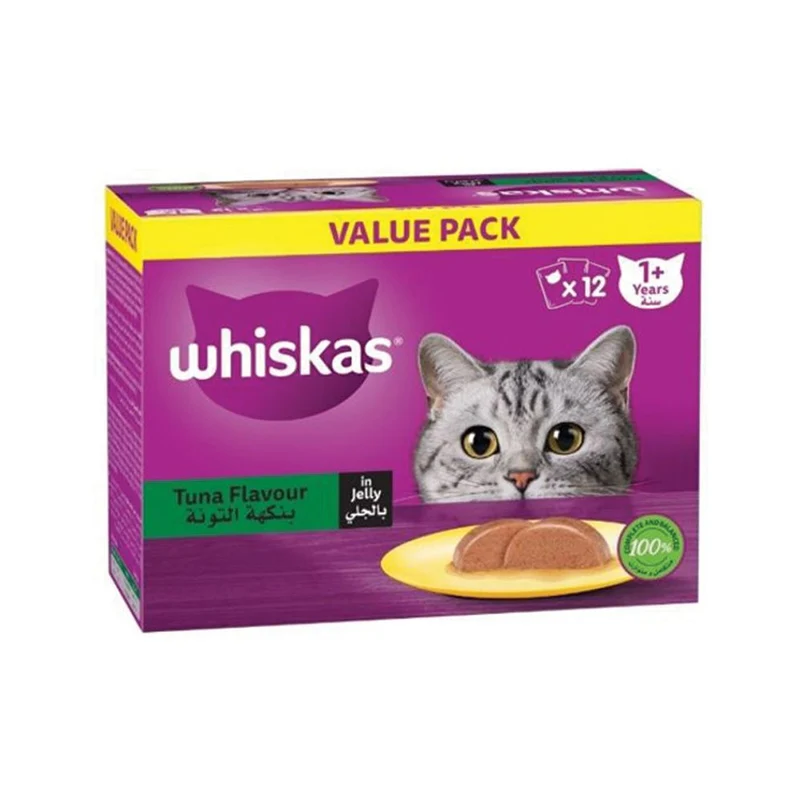 Whiskas Tuna Flavour Wet Cat Food 10+2 FREE 80G