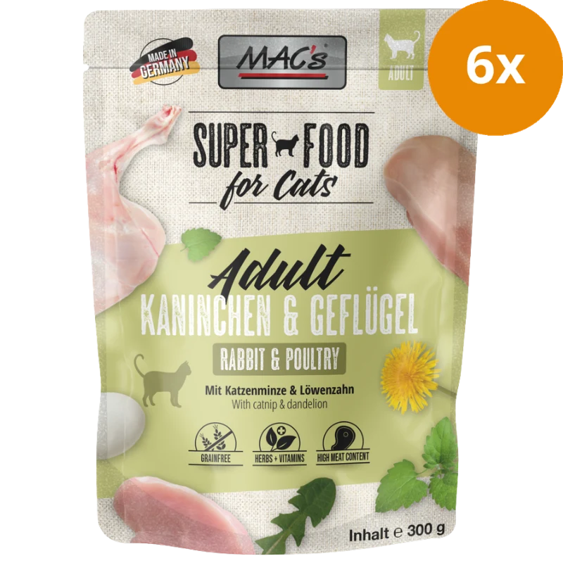 MACs Cat Pouch Kaninchen & Geflügel 300g