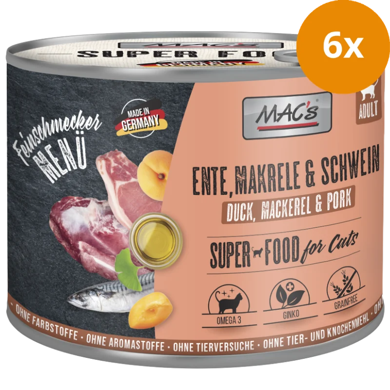 MAC's Cat Feinschmecker Ente, Makrele & Schwein 200 g