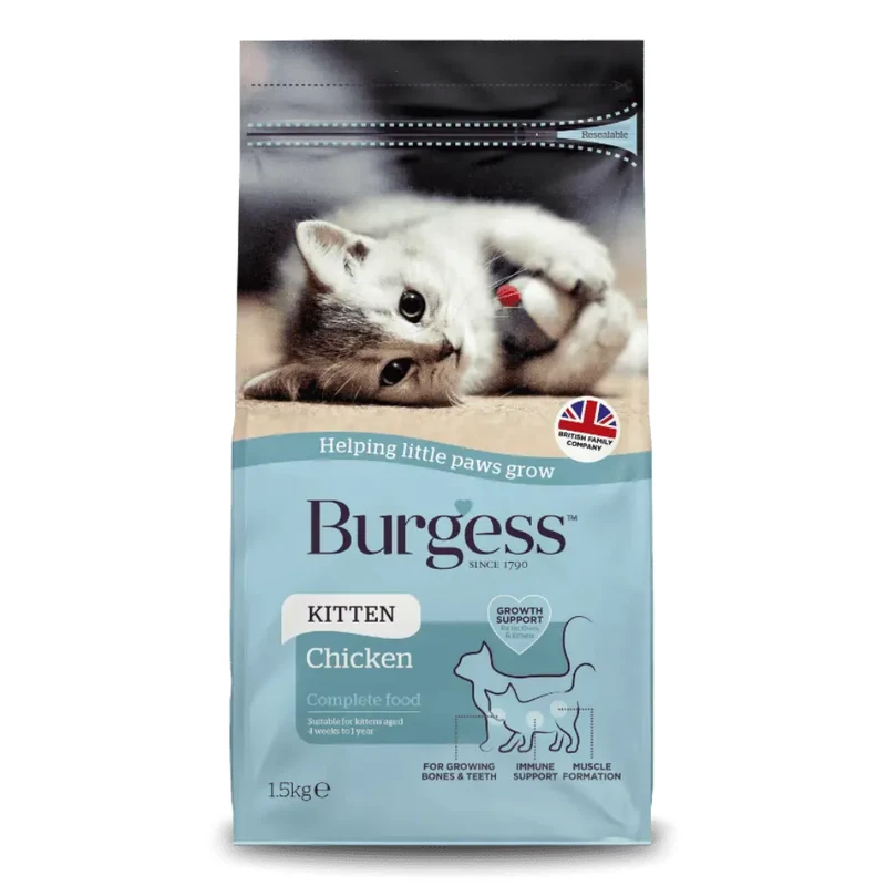 Burgess Kitten Dry Cat Food Chicken 1.5KG