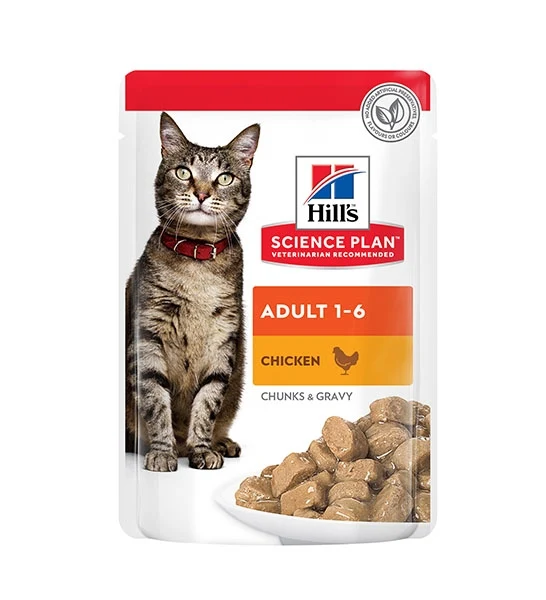 Hill's Science Plan Adult Wet Cat Food Chicken Pouches 85G