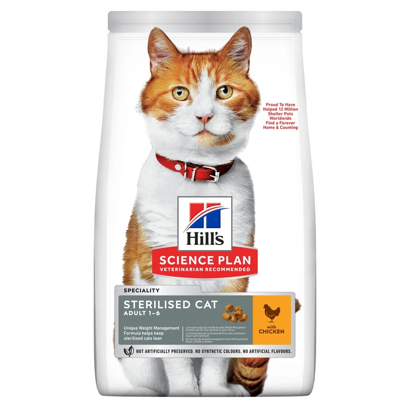 Hill's Science Plan Sterilised Adult Dry Cat Food With Chicken