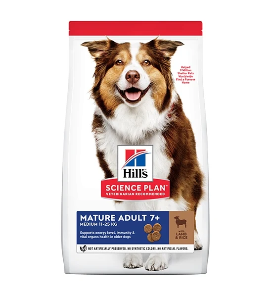 Hill's Science Plan Medium Mature Adult 7+ Dog Food with Lamb & Rice
