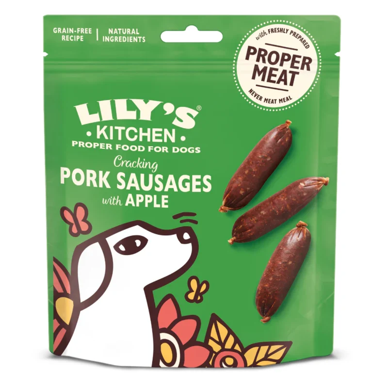 Lily's Kitchen Cracking Pork & Apple Sausages Dog Treats 70G