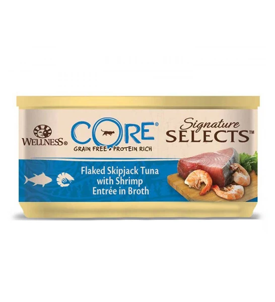 Wellness Core Signature Selects Flaked Tuna with Shrimp Cat Wet Food 79G 79g