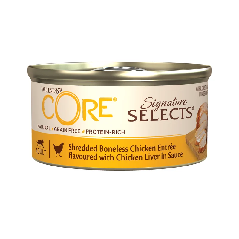 Wellness Core Signature Selects Shredded Chicken with Chicken Liver Wet Cat Food