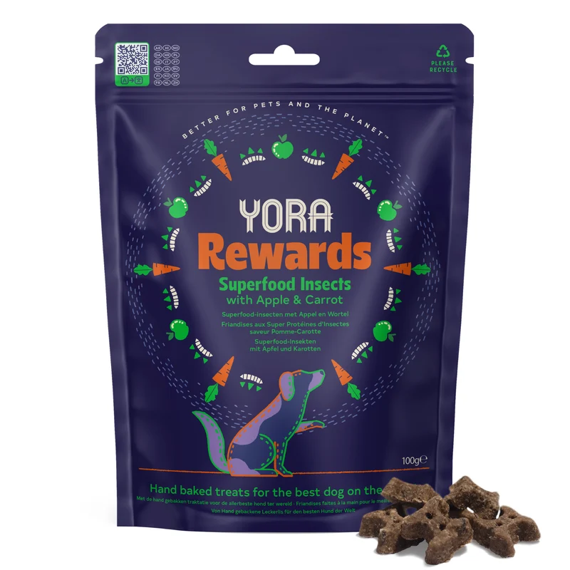 Yora Pet Foods Rewards Training Dog Treats With Apple & Carrot 100G