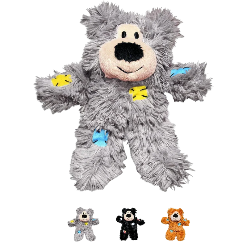 KONG Cat Softies Patchwork Bear