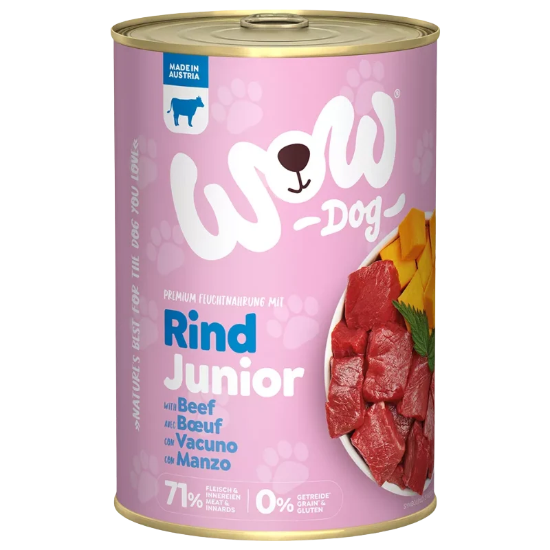Wow Dog Dose Junior Rind 400g