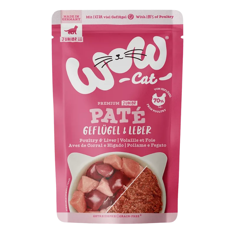 Wow Cat PB Junior Geflügel & Leber 125g