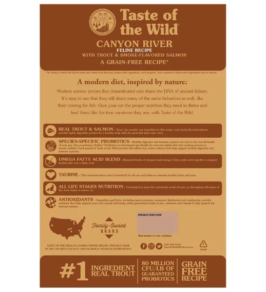 Taste of the Wild Canyon River Feline Formula Dry Cat Food