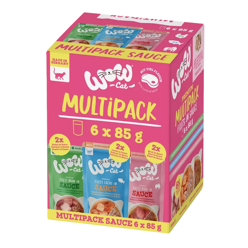 Wow Cat PB Adult Multipack in Sauce 6x85g