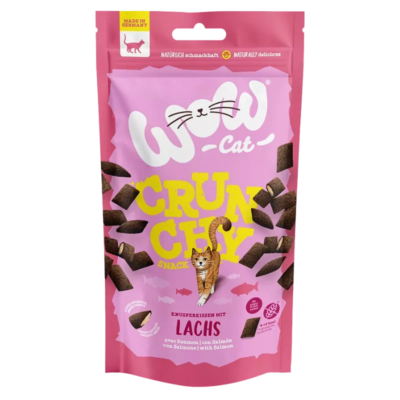 Wow Cat Crunchy Snack mit Lachs 60g