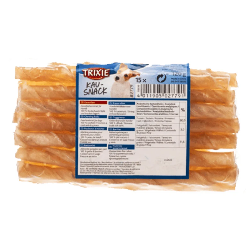 Trixie Twisted Dried Rawhide Chewing Rolls Dog Chews