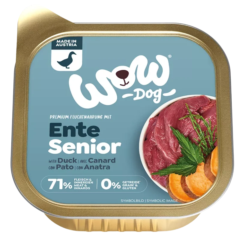 Wow Dog Schale Senior Ente 150g