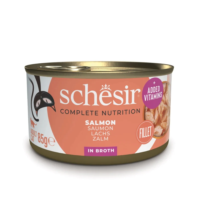 Schesir Natural Salmon Adult Wet Cat Food 85G