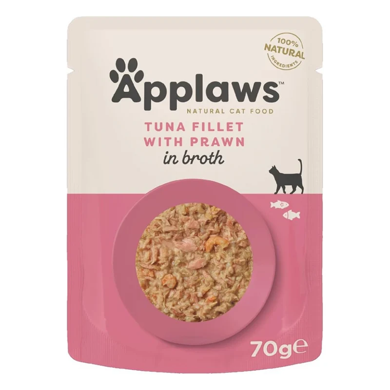 Applaws Tuna Fillet With Prawn In Broth Wet Cat Food
