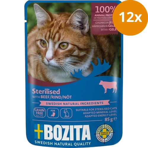 Bozita Sterilised Häppchen in Gelee PB mit Rind 85 g