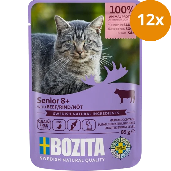 Bozita Senior 8+ Häppchen in Sauce mit Rind 85 g
