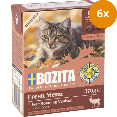 Bozita Sterilised Häppchen in Gelee mit Hirsch 370 g