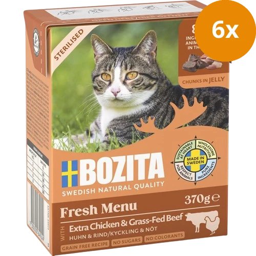 Bozita Sterilised Häppchen in Gelee mit Huhn & Rind 370 g
