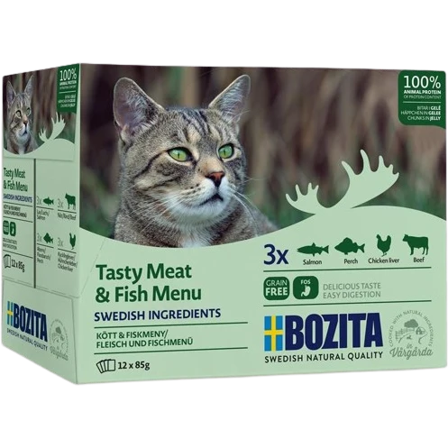 Bozita Fisch & Fleisch Häppchen in Gelee Multibox